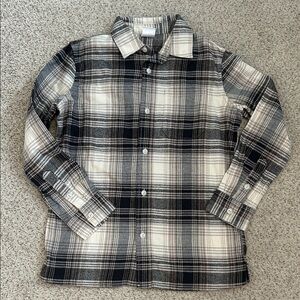 NWT GAP Brown and Beige Plaid Flannel Shirt, 8